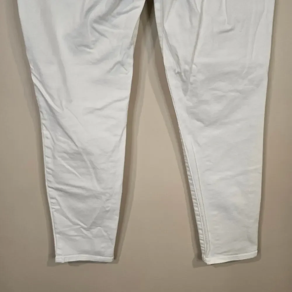 Women's Lucky Brand Ava Crop White Denim Jeans | Size 10/30